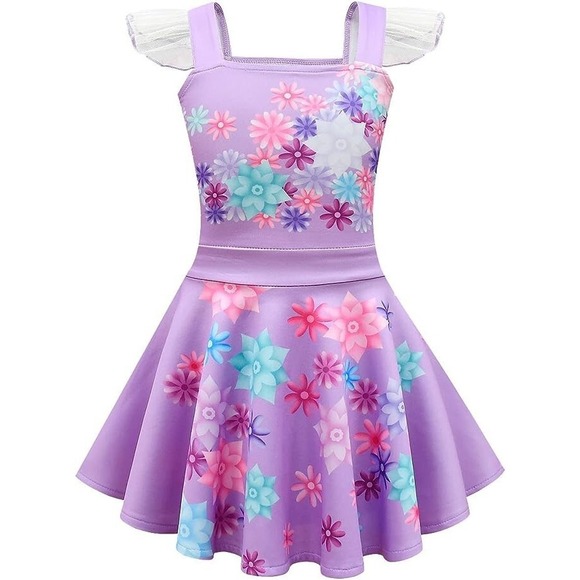 Zhi xuan tong Other - Encanto Princess Isabella Cosplay Dress with Bag Sz 3-4 y (100) Encanto Costume